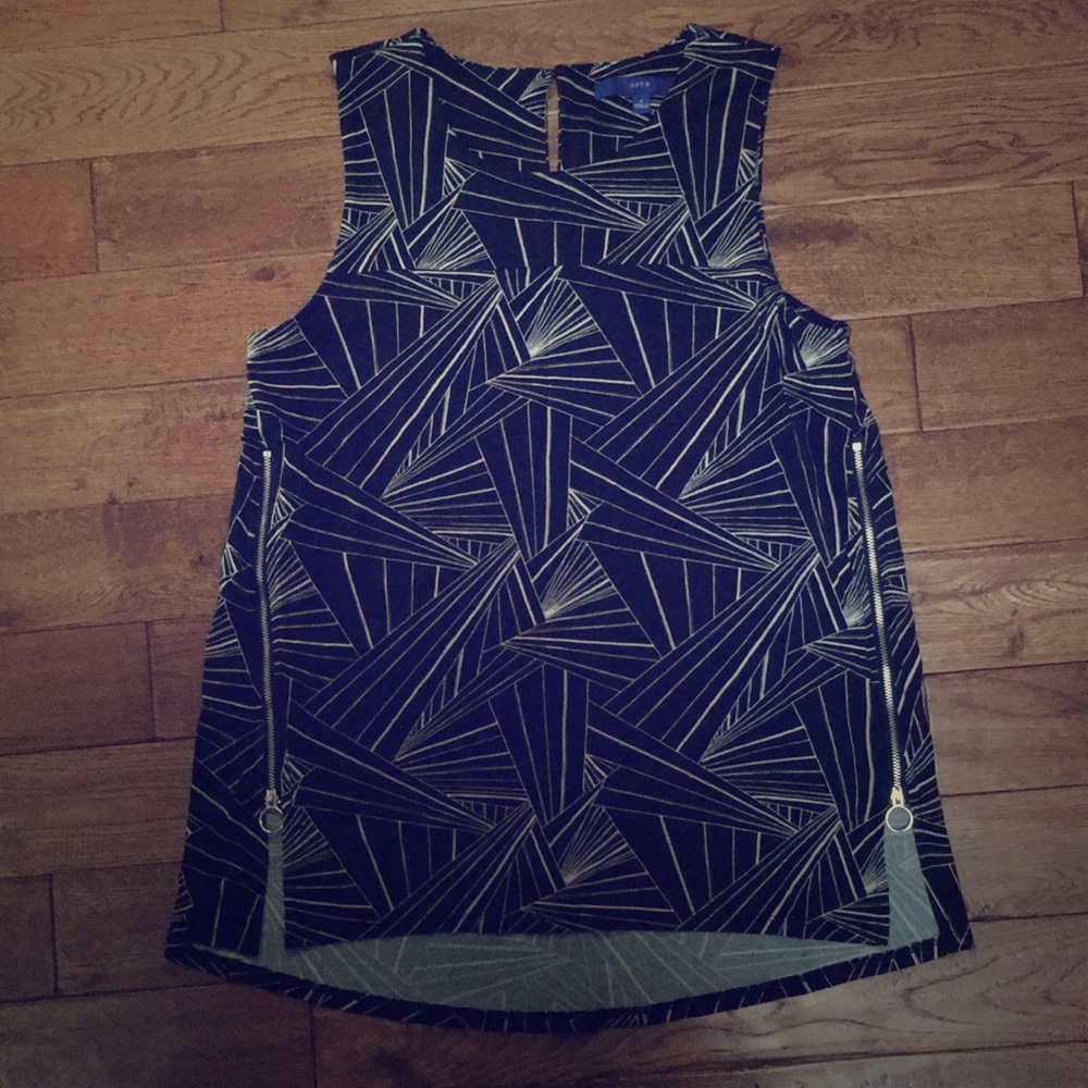 APT 9 Geometric Print Tank Top